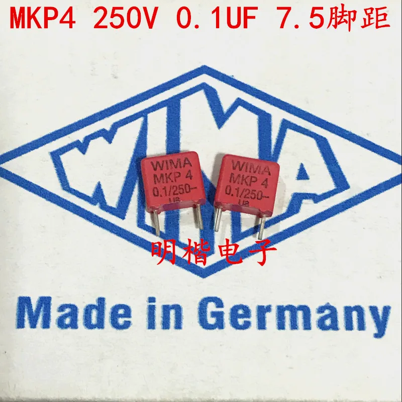 2020 hot sale 10pcs/20pcs German capacitor WIMA MKP4 250V 0.1UF 104 250V 100n P: 7.5mm Audio capacitor free shipping
2020 hot sale 10pcs/20pcs German capacitor WIMA MKP4 250V 0.1UF 104 250V 100n P: 7.5mm Audio capacitor free shipping