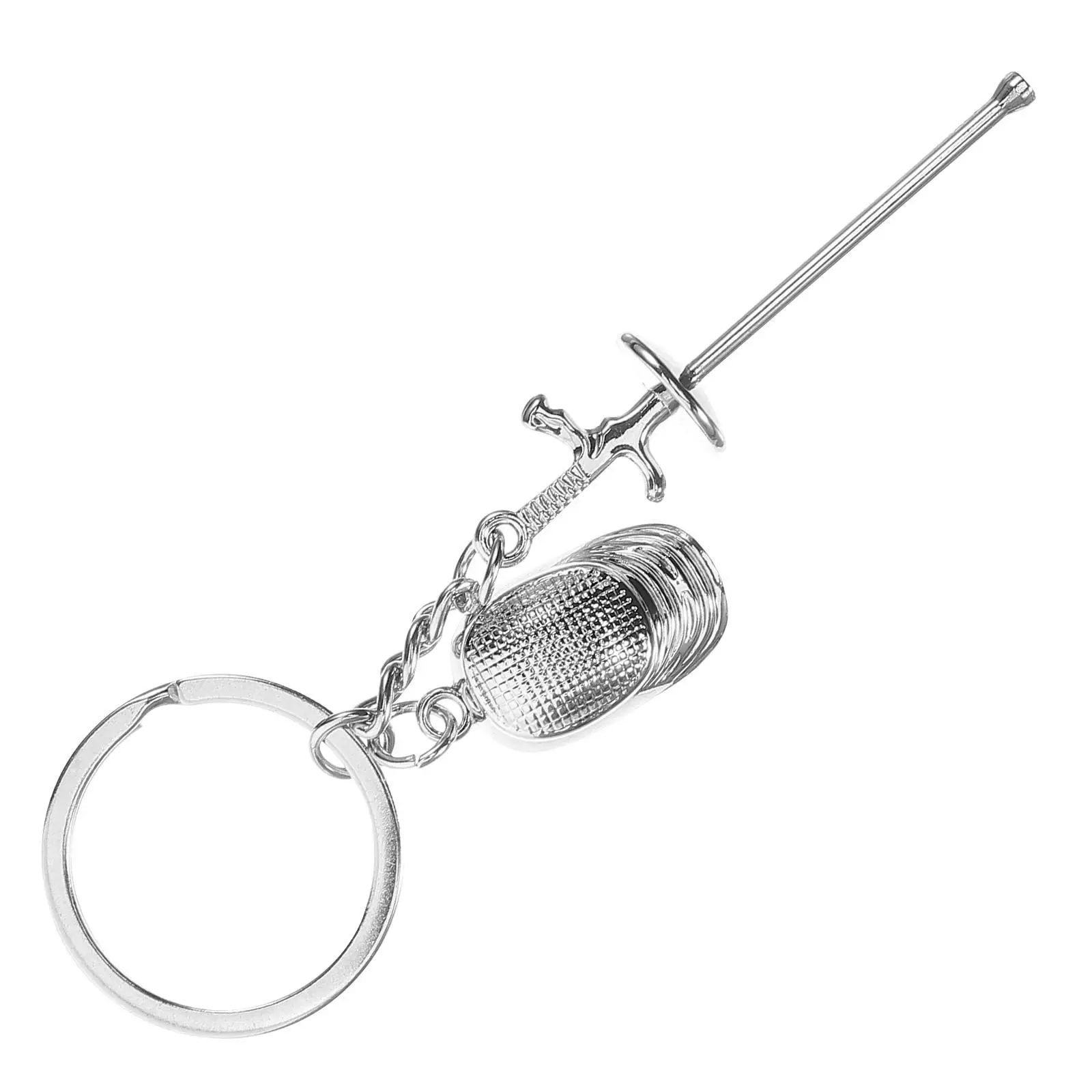 Fencing Keychain Zinc Alloy Ornament Engraved Fans Decorative Small Keychain Portable Fencing Gear Lovely Shape Metal Material
Fencing Keychain Zinc Alloy Ornament Engraved Fans Decorative Small Keychain Portable Fencing Gear Lovely Shape Metal Material