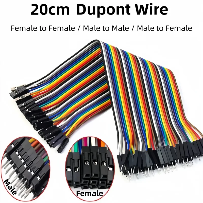40-120pcs Dupont Line 20CM 40Pin Male to Male + Male to Female and Female to Female Jumper Wire Dupont Cable
40-120pcs Dupont Line 20CM 40Pin Male to Male + Male to Female and Female to Female Jumper Wire Dupont Cable