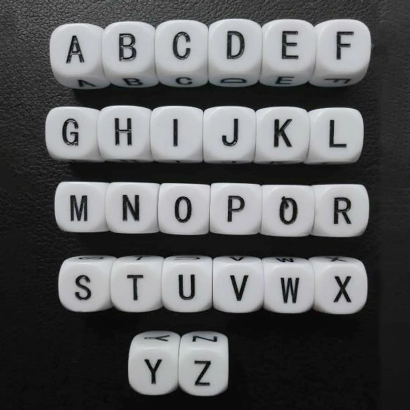 26Pcs Acrylic Letter Dice 16mm D6 for Educational Games Early Learning Toy
26Pcs Acrylic Letter Dice 16mm D6 for Educational Games Early Learning Toy
