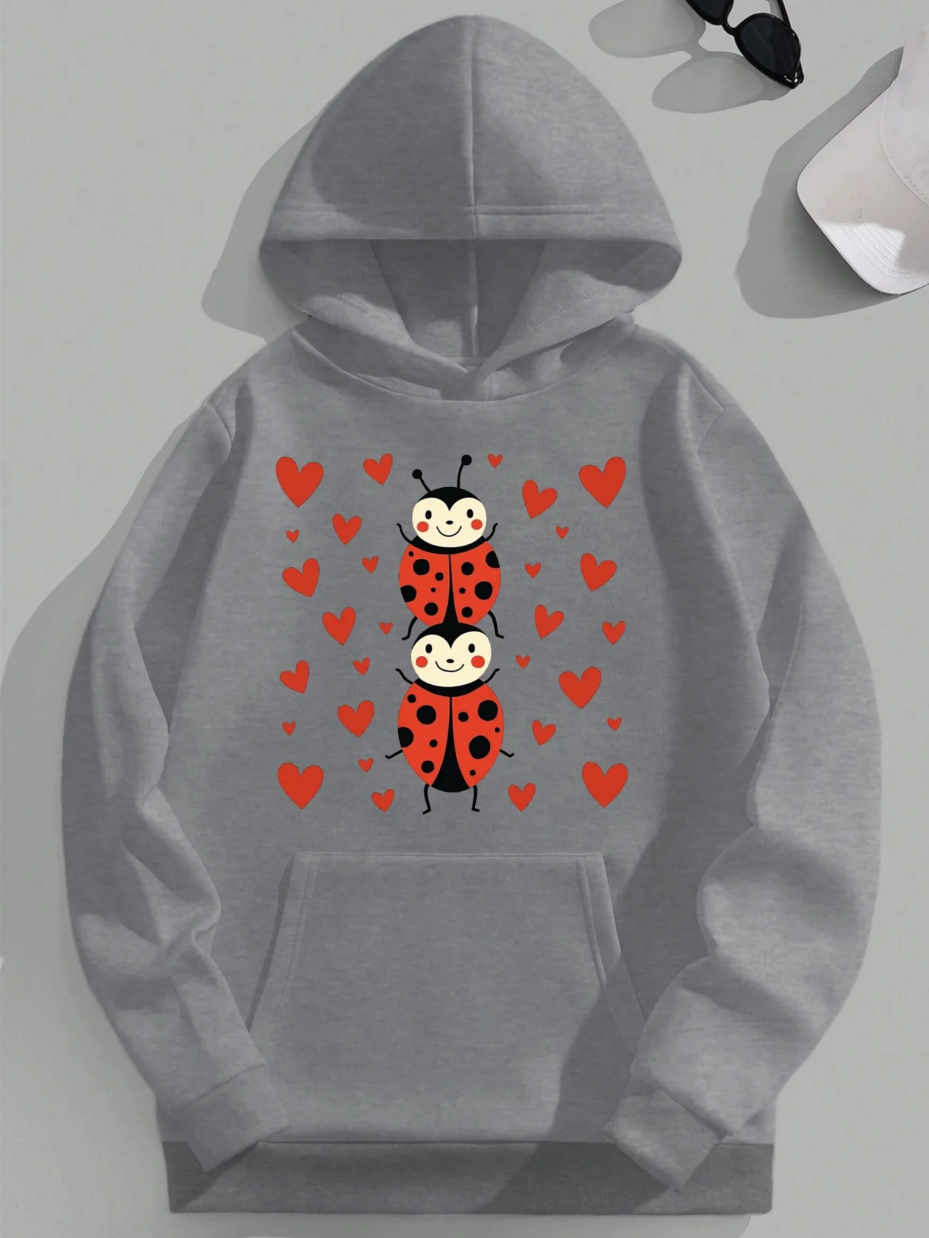 Hearts Playful Ladybug & Hearts Graphic Print Men's Plus Size Hooded Sweatshirt - Vibrant Green Relaxed Fit Casual Pullover
Hearts Playful Ladybug & Hearts Graphic Print Men's Plus Size Hooded Sweatshirt - Vibrant Green Relaxed Fit Casual Pullover