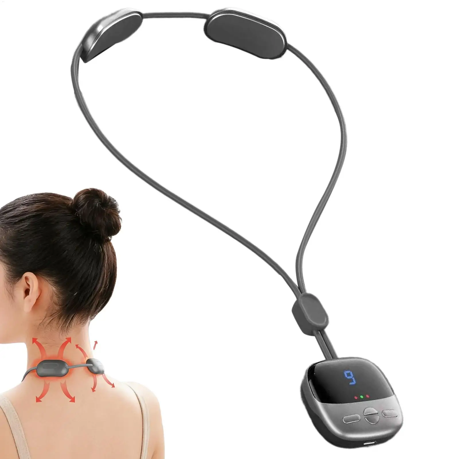 Массажер для шеи с подогревом, подвесной массажер для шейного отдела позвоночника, импульсный тепловой массажер-подвеска, 3 режима, массажер для шеи с функцией подогрева
Массажер для шеи с подогревом, подвесной массажер для шейного отдела позвоночника, импульсный тепловой массажер-подвеска, 3 режима, массажер для шеи с функцией подогрева