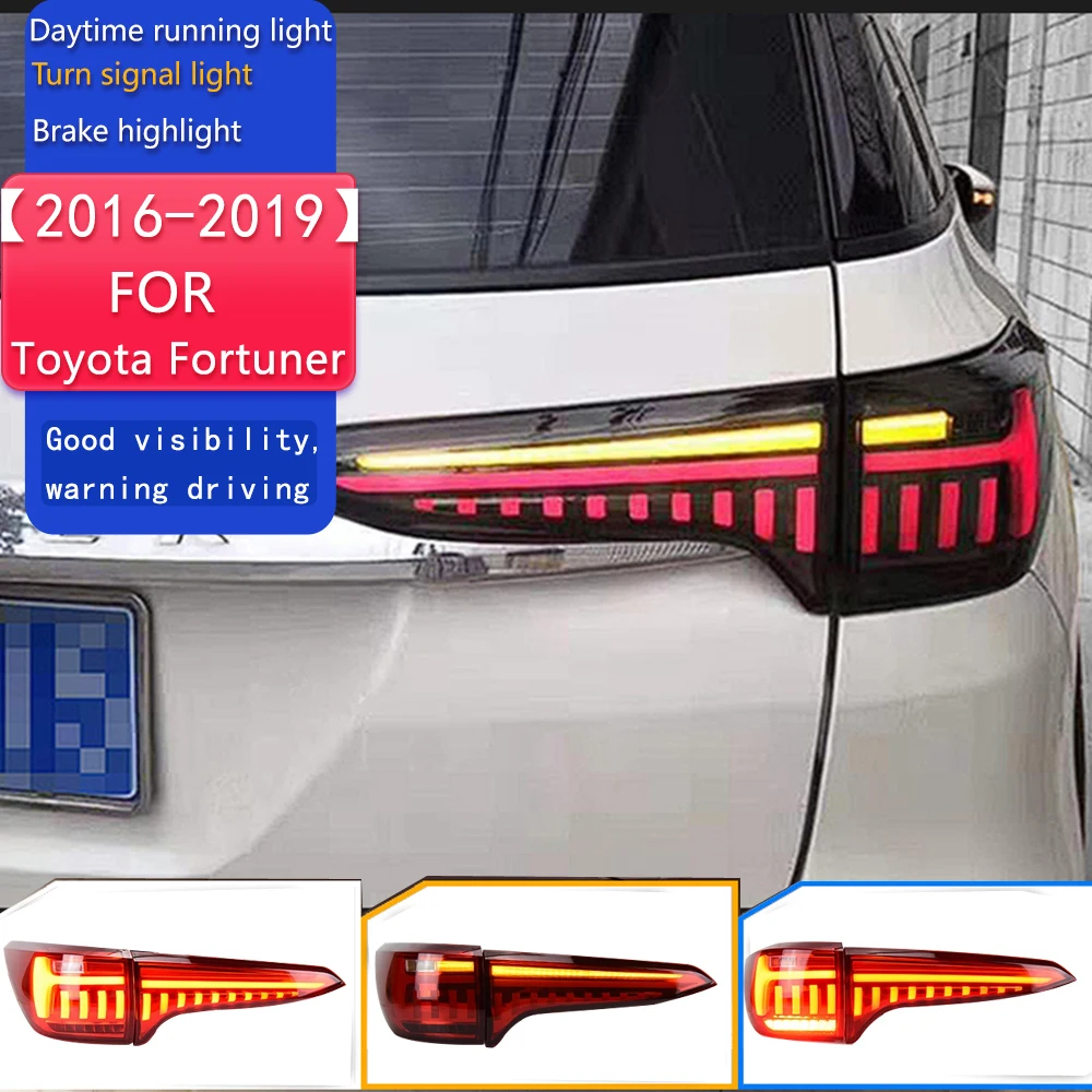 Car Styling for Toyota Fortuner Tail Lights 2016-2019 Audi-Design dynamic Signal Tail Lamp LED Tail Light DRL auto Accessories
Car Styling for Toyota Fortuner Tail Lights 2016-2019 Audi-Design dynamic Signal Tail Lamp LED Tail Light DRL auto Accessories