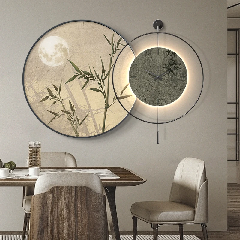 New Chinese-style clock with time hanging on the wall restaurant decorative painting high-end dining room tea room hanging paint
New Chinese-style clock with time hanging on the wall restaurant decorative painting high-end dining room tea room hanging paint