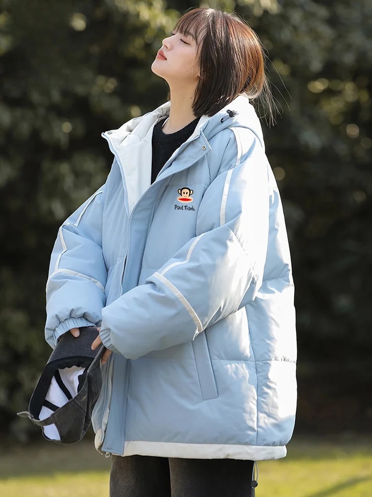 Зимняя теплая хлопковая куртка Paul Frank с капюшоном, повседневная, с дизайном в виде головы обезьяны, из утолщенной полиэстеровой ткани, молодежная мода
Зимняя теплая хлопковая куртка Paul Frank с капюшоном, повседневная, с дизайном в виде головы обезьяны, из утолщенной полиэстеровой ткани, молодежная мода