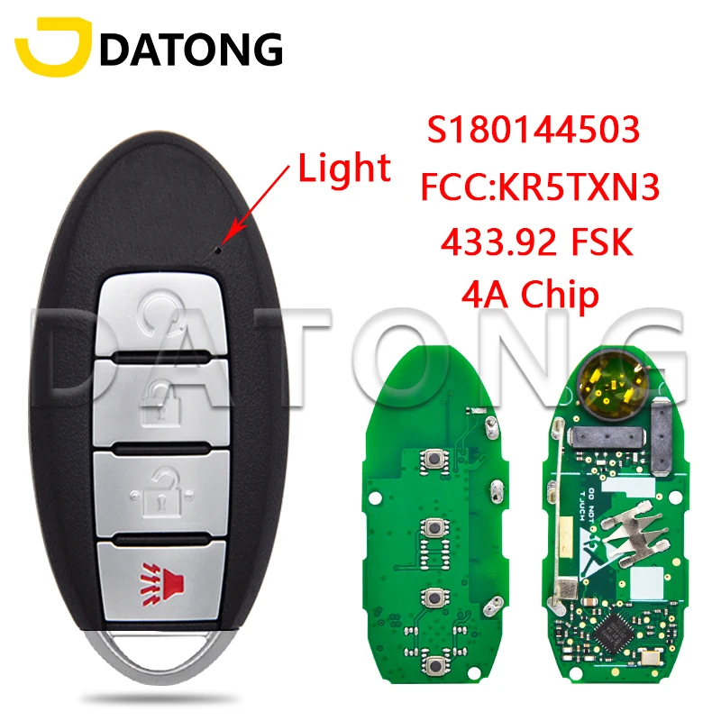 Datong World Car Remote Key For Nisan Kicks Rogue Altima 2018 2019 2020 2021 KR5TXN3 S180144503 4A Chip 433FSK Replacement Card
Datong World Car Remote Key For Nisan Kicks Rogue Altima 2018 2019 2020 2021 KR5TXN3 S180144503 4A Chip 433FSK Replacement Card