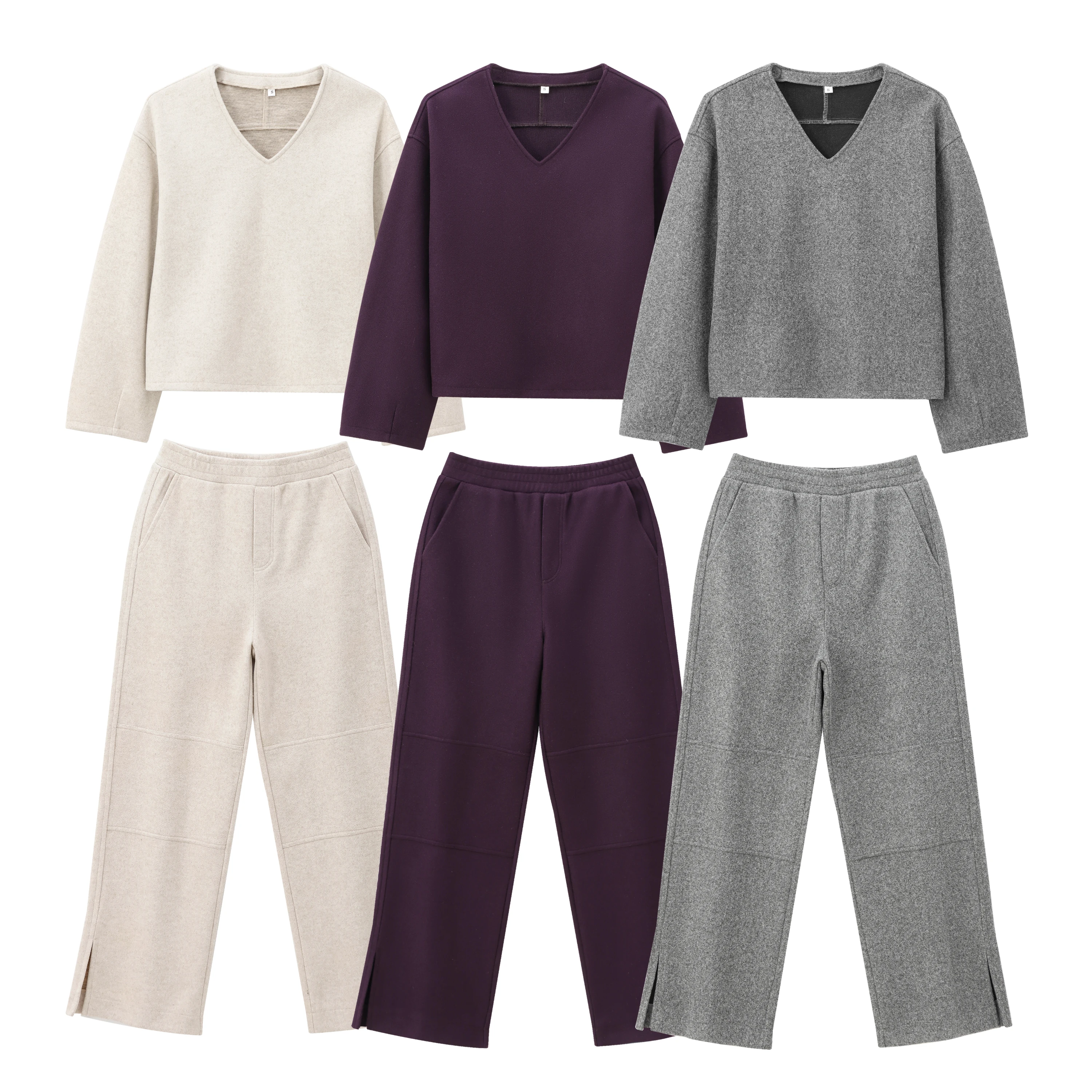 TRAFZA Women Casual Pullover Set V-neck Sweatshirt Wide-Leg Pant Set Basic New 2024 Spring Fall Fashion Simple Sweatshirt Set
TRAFZA Women Casual Pullover Set V-neck Sweatshirt Wide-Leg Pant Set Basic New 2024 Spring Fall Fashion Simple Sweatshirt Set