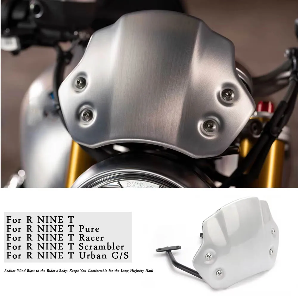 For BMW R9T RNINET RnineT Scrambler Racer Pure Urban Motorbike Front Windshield Windscreen Windproof Air Wind Screen Deflector
For BMW R9T RNINET RnineT Scrambler Racer Pure Urban Motorbike Front Windshield Windscreen Windproof Air Wind Screen Deflector
