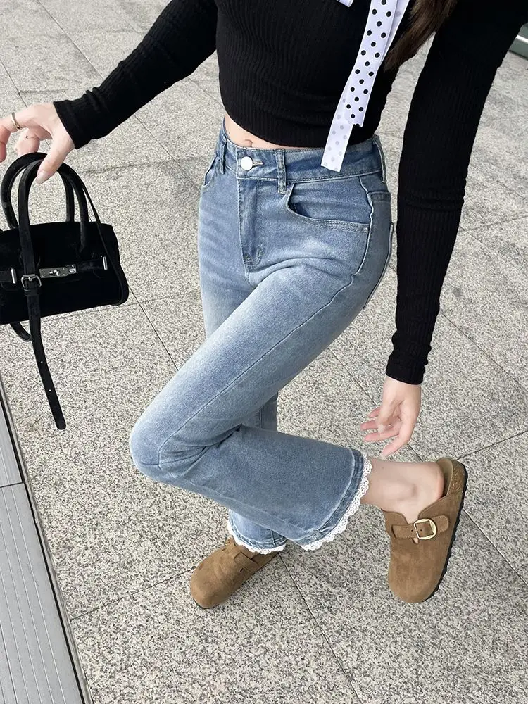plus Size Bell Bottom Jeans Women's Spring 2026 New Small Size Lace Nine Point Bell Bottoms Slimming High Waist Denim Pants
plus Size Bell Bottom Jeans Women's Spring 2026 New Small Size Lace Nine Point Bell Bottoms Slimming High Waist Denim Pants