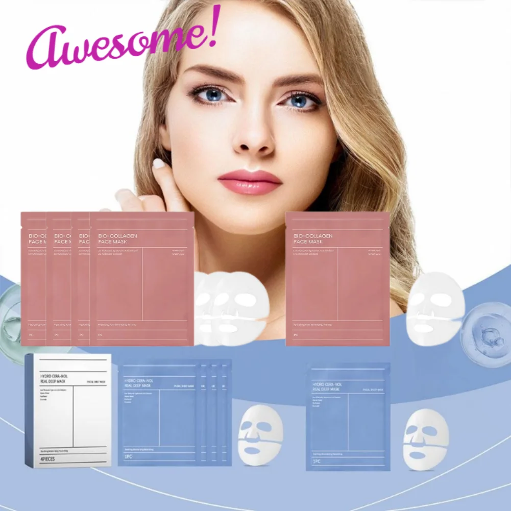 1/4PCS Bio-Collagen Face Mask Collagen Protein Hydrogel Soft Gel Mask Deep Moisturizing Soothing Nourishing Face Skin Care
1/4PCS Bio-Collagen Face Mask Collagen Protein Hydrogel Soft Gel Mask Deep Moisturizing Soothing Nourishing Face Skin Care