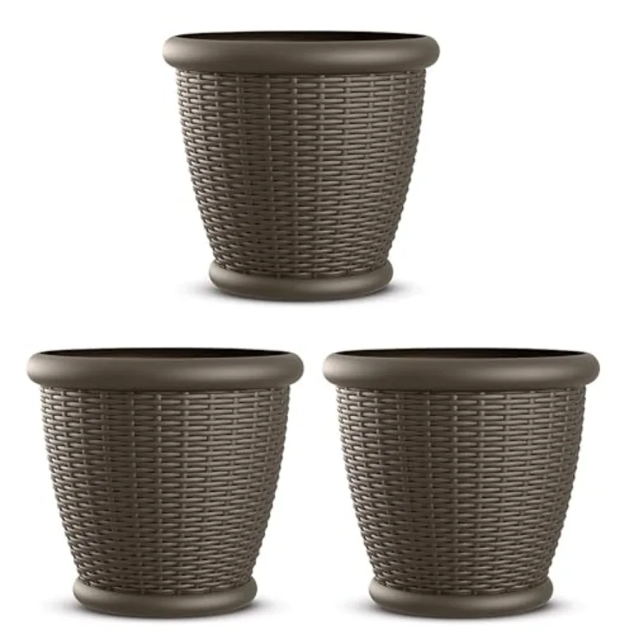 3 Pack Wicker Planter for Indoor/Outdoor Use Java Color Natural Wicker Material Drillable Drain Holes 18in Decorative Pot
3 Pack Wicker Planter for Indoor/Outdoor Use Java Color Natural Wicker Material Drillable Drain Holes 18in Decorative Pot