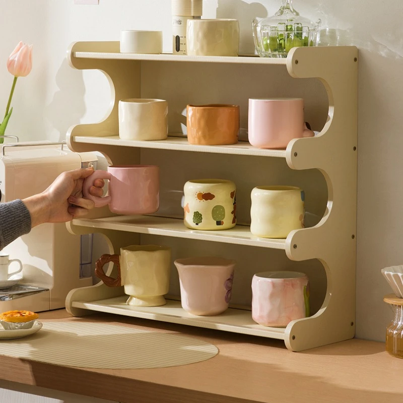 Firm Cream wind cup holder Cup storage rack Household multi-layer desktop tea cup rack Tea set storage rack Dining side cabinet
Firm Cream wind cup holder Cup storage rack Household multi-layer desktop tea cup rack Tea set storage rack Dining side cabinet