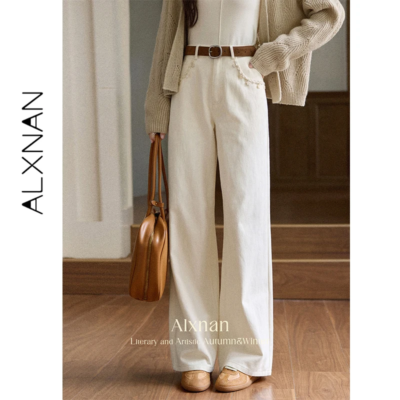 ALXNAN Women Pants Loose Wide Leg Straight Trousers Cotton 100% Casual Elegant Beige High Waist Comfy Chic Baggy Pants L56962
ALXNAN Women Pants Loose Wide Leg Straight Trousers Cotton 100% Casual Elegant Beige High Waist Comfy Chic Baggy Pants L56962