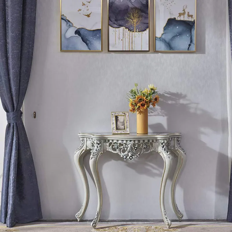 European birch neoclassical entrance champagne entrance platform 1.3 meters entrance several living room furniture
European birch neoclassical entrance champagne entrance platform 1.3 meters entrance several living room furniture