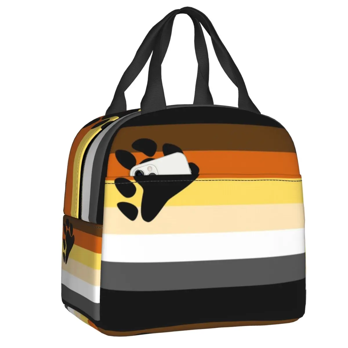 Custom Gay Bear Paw Pride Flag Lunch Bag Women Warm Cooler Insulated Lunch Boxes for Kids School
Custom Gay Bear Paw Pride Flag Lunch Bag Women Warm Cooler Insulated Lunch Boxes for Kids School