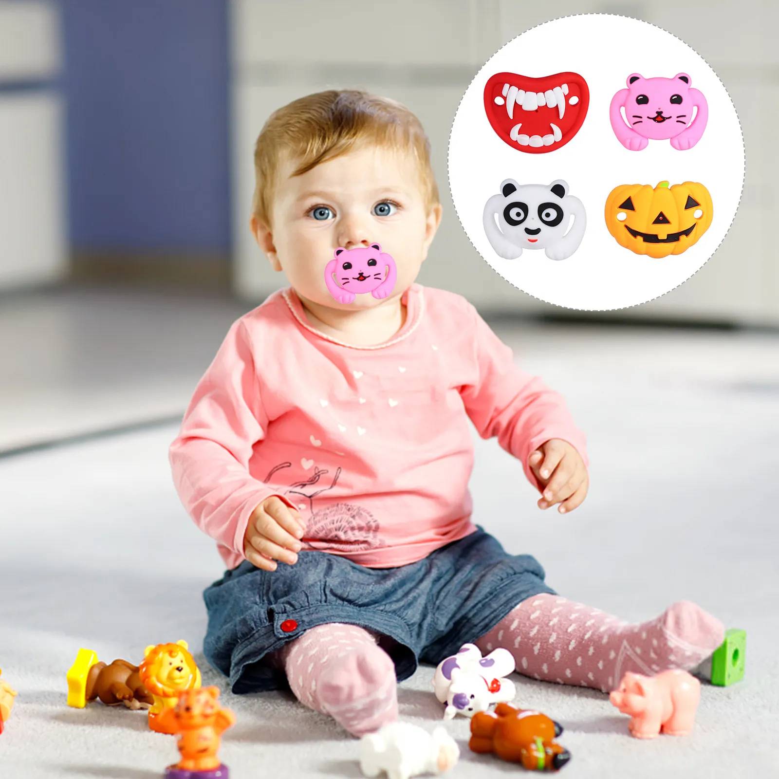 4Pcs Premium Silicone Baby Pacifier for Newborns Soothing Comfort Ergonomic Breast-Shaped Infant Pacifying Soother Portable Safe
4Pcs Premium Silicone Baby Pacifier for Newborns Soothing Comfort Ergonomic Breast-Shaped Infant Pacifying Soother Portable Safe