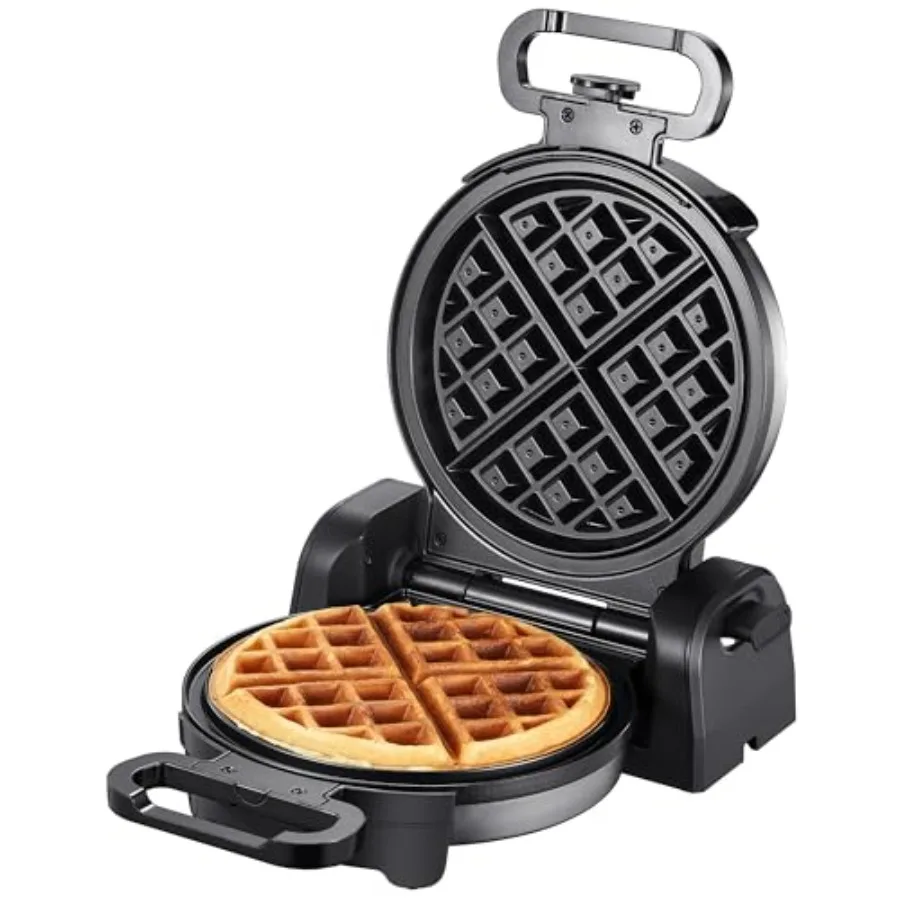 Waffle Maker 180° Rotating Belgian Waffle Maker Round Classic Belgian 4-Piece Evenly Baked Non-Stick Fast Preheat Black+Silver
Waffle Maker 180° Rotating Belgian Waffle Maker Round Classic Belgian 4-Piece Evenly Baked Non-Stick Fast Preheat Black+Silver