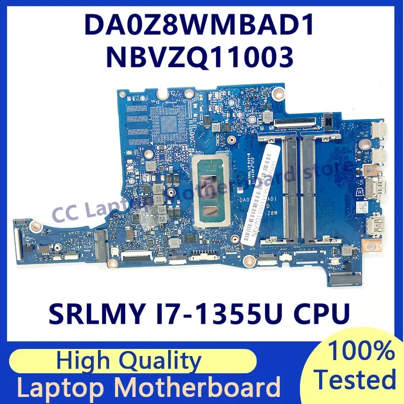 Материнская плата DA0Z8WMBAD1 для ноутбука Acer NBVZQ11003 с процессором SRLMY I7-1355U, 100% полностью протестирована, работает хорошо
Материнская плата DA0Z8WMBAD1 для ноутбука Acer NBVZQ11003 с процессором SRLMY I7-1355U, 100% полностью протестирована, работает хорошо