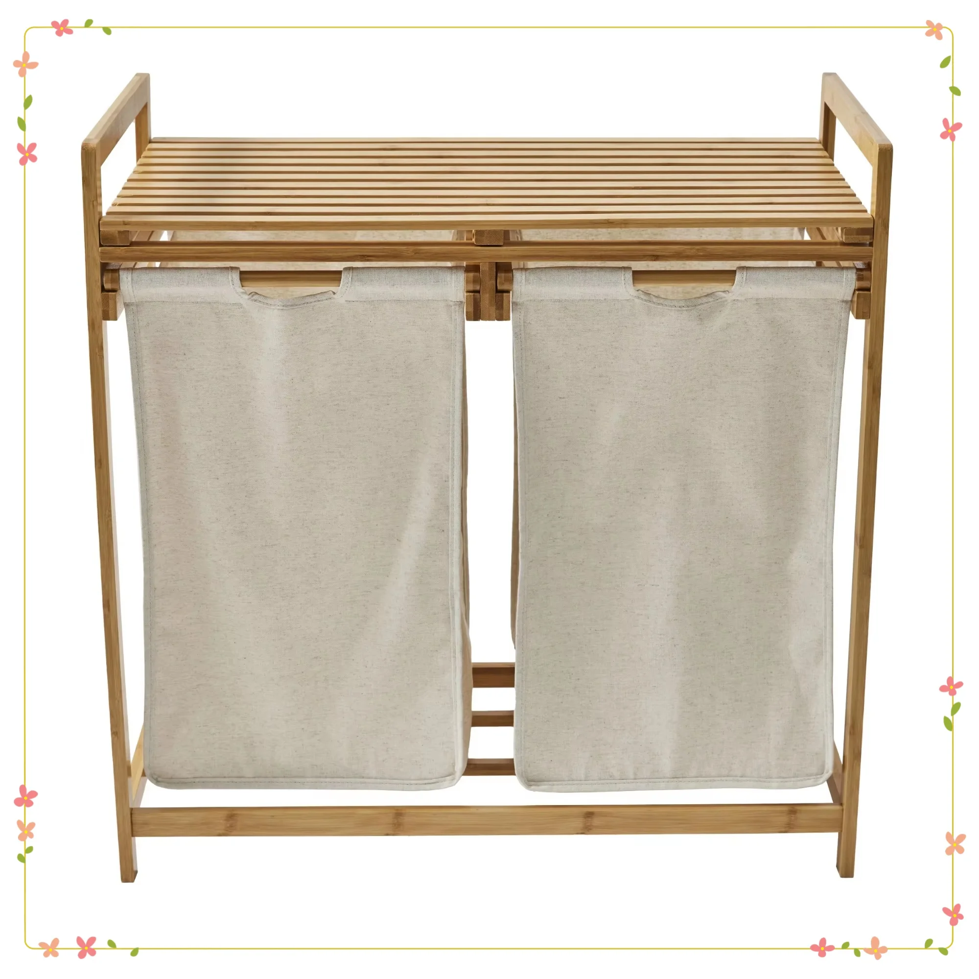 Dual Compartment Bamboo Laundry Hamper, 2-Section Storage for Lights & Darks, Natural Organization Bin
Dual Compartment Bamboo Laundry Hamper, 2-Section Storage for Lights & Darks, Natural Organization Bin