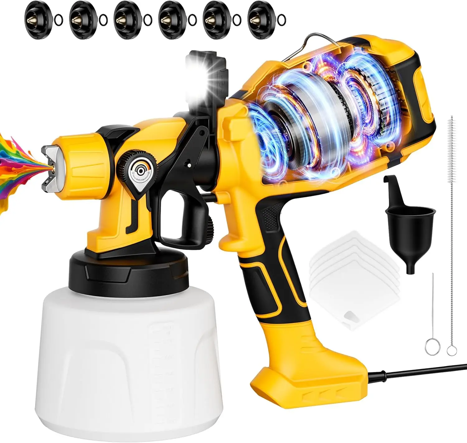 Paint Sprayer for House Painting, Paint Sprayer with Easy to Clean Design, 1400ml (47oz) Container, 6
Paint Sprayer for House Painting, Paint Sprayer with Easy to Clean Design, 1400ml (47oz) Container, 6