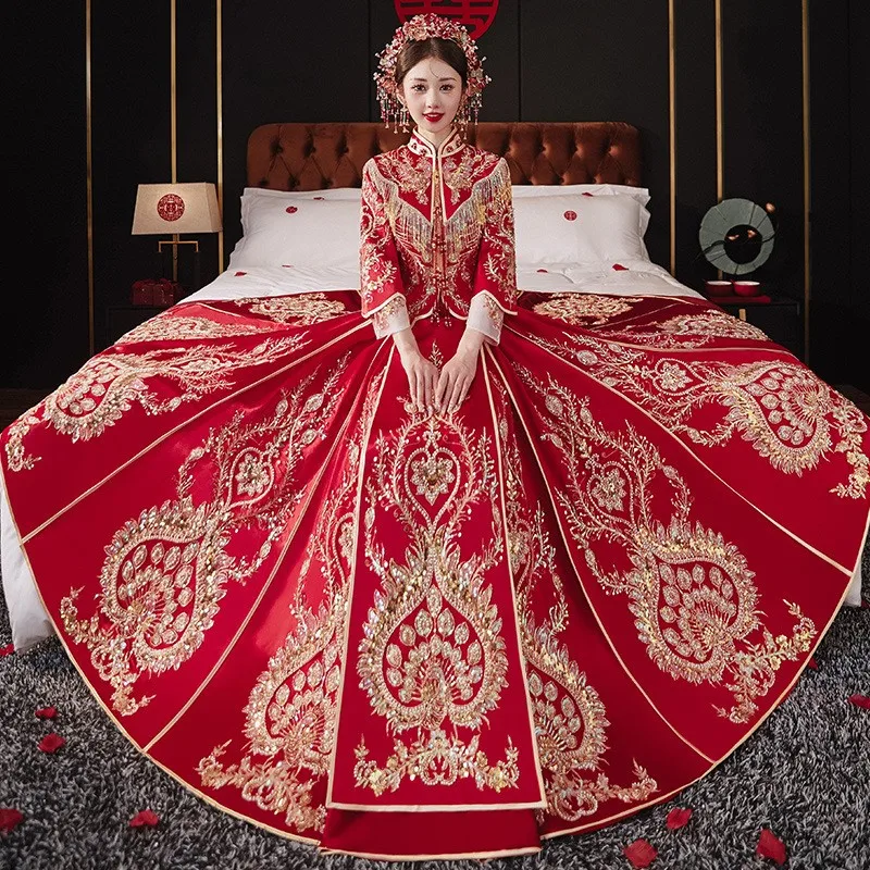 A luxurious new Chinese-style heavy industry dress
A luxurious new Chinese-style heavy industry dress