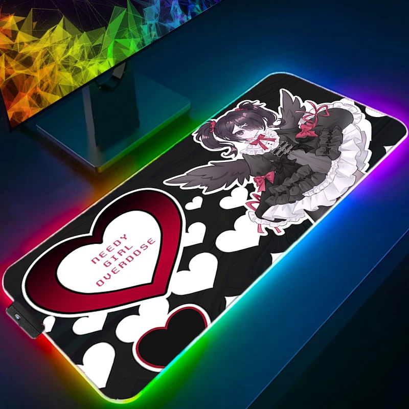 RGB LED Mouse Pad Extended N-NEEDY GIRL OVERDOSE Mousepad With Stitched Edges Desk Mat Non-Slip Base Keyboard Pad For Laptop
RGB LED Mouse Pad Extended N-NEEDY GIRL OVERDOSE Mousepad With Stitched Edges Desk Mat Non-Slip Base Keyboard Pad For Laptop