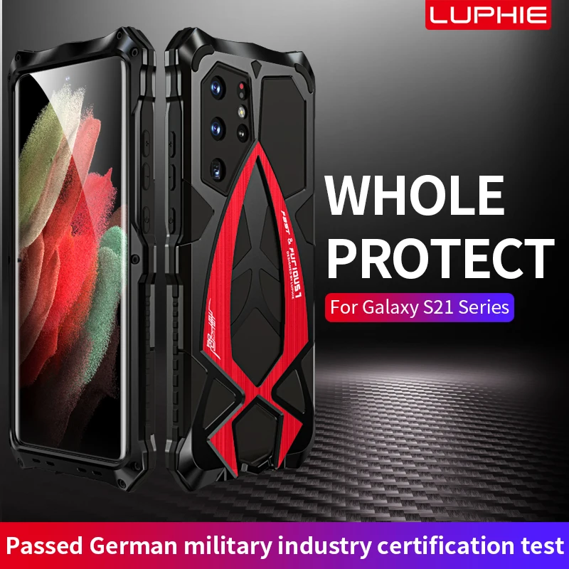 Luphie Прочный чехол для телефона с полной защитой для Samsung Galaxy S21 Plus 5G противоударный металлический чехол-бампер
Luphie Прочный чехол для телефона с полной защитой для Samsung Galaxy S21 Plus 5G противоударный металлический чехол-бампер