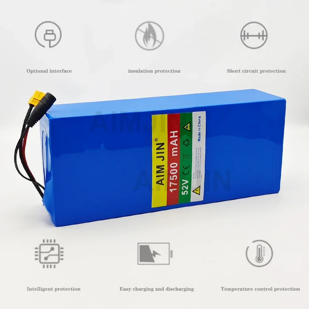 14S5P battery pack 52V 18650 lithium battery 17.5AH with BMS Suitable for electric scooters, mountain bikes
14S5P battery pack 52V 18650 lithium battery 17.5AH with BMS Suitable for electric scooters, mountain bikes
