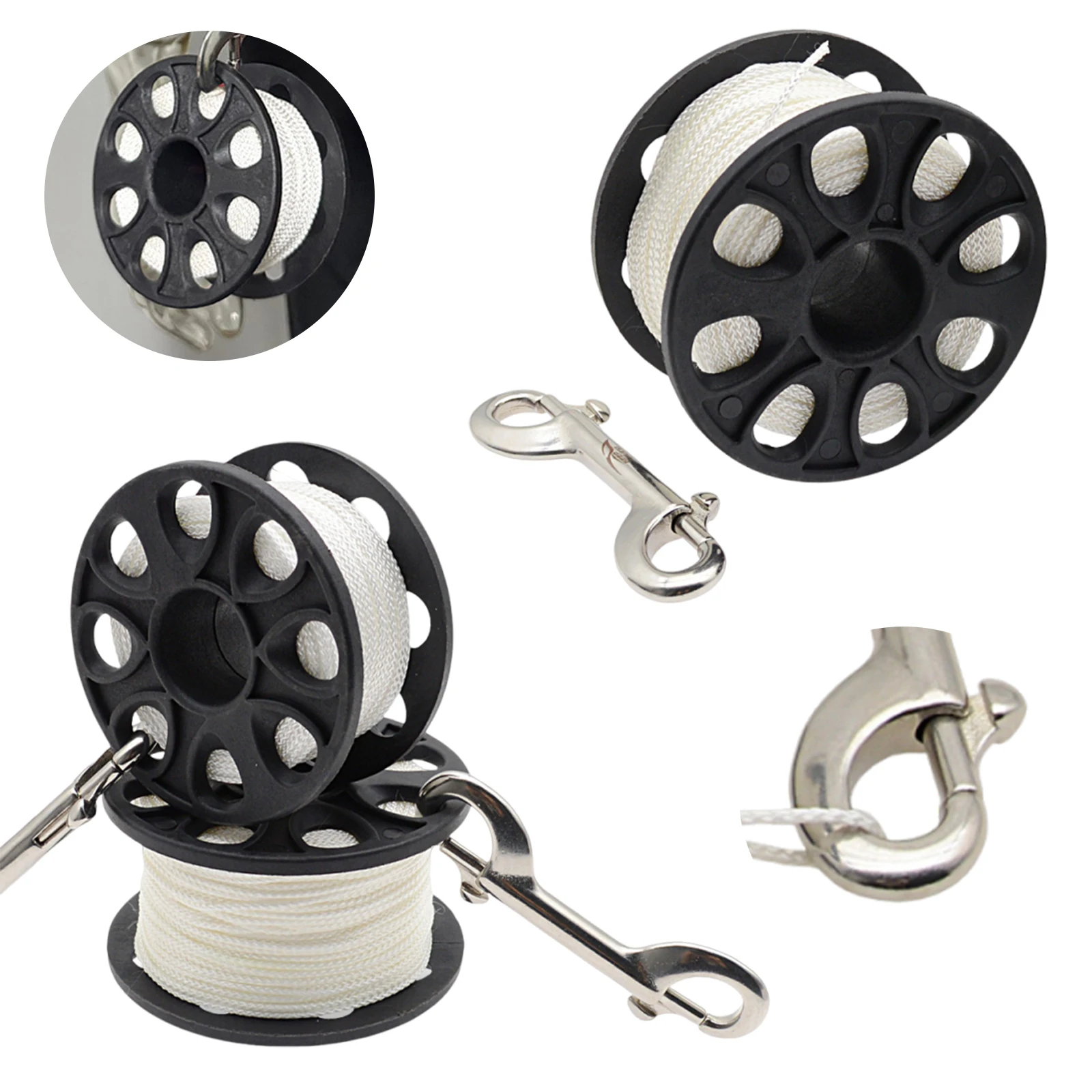 Enhanced Diving Line Wheel with Stainless Steel Hook Plastic Spool Finger Reel Buoy Release Device for SMB Equipment Cave Dive
Enhanced Diving Line Wheel with Stainless Steel Hook Plastic Spool Finger Reel Buoy Release Device for SMB Equipment Cave Dive