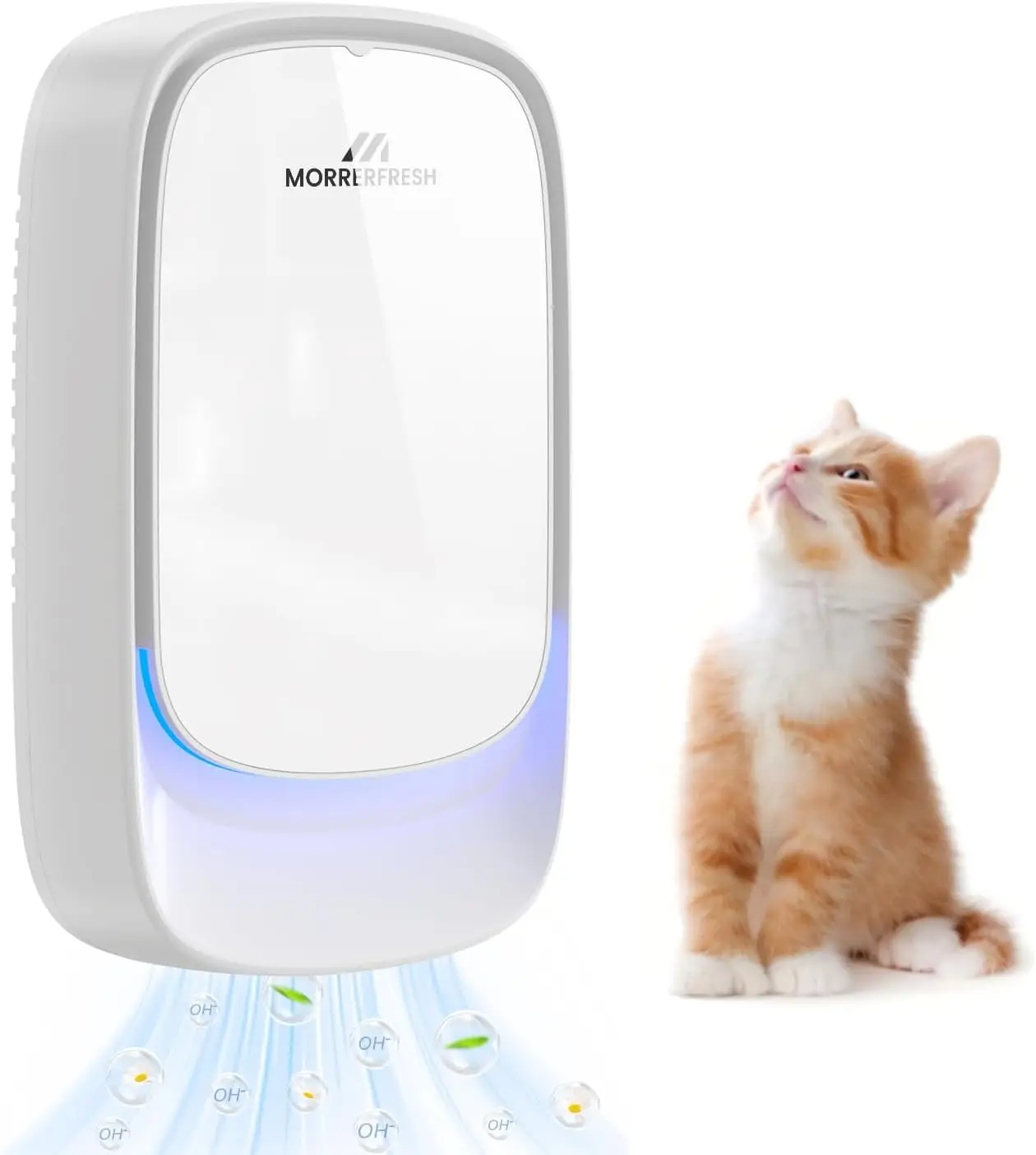 Cat Litter Deodorizer – 99% Odor Eliminator for Strong Pet Odors, Plug In Negative Ion Air Purifier for Litter Box, Home, Kitche