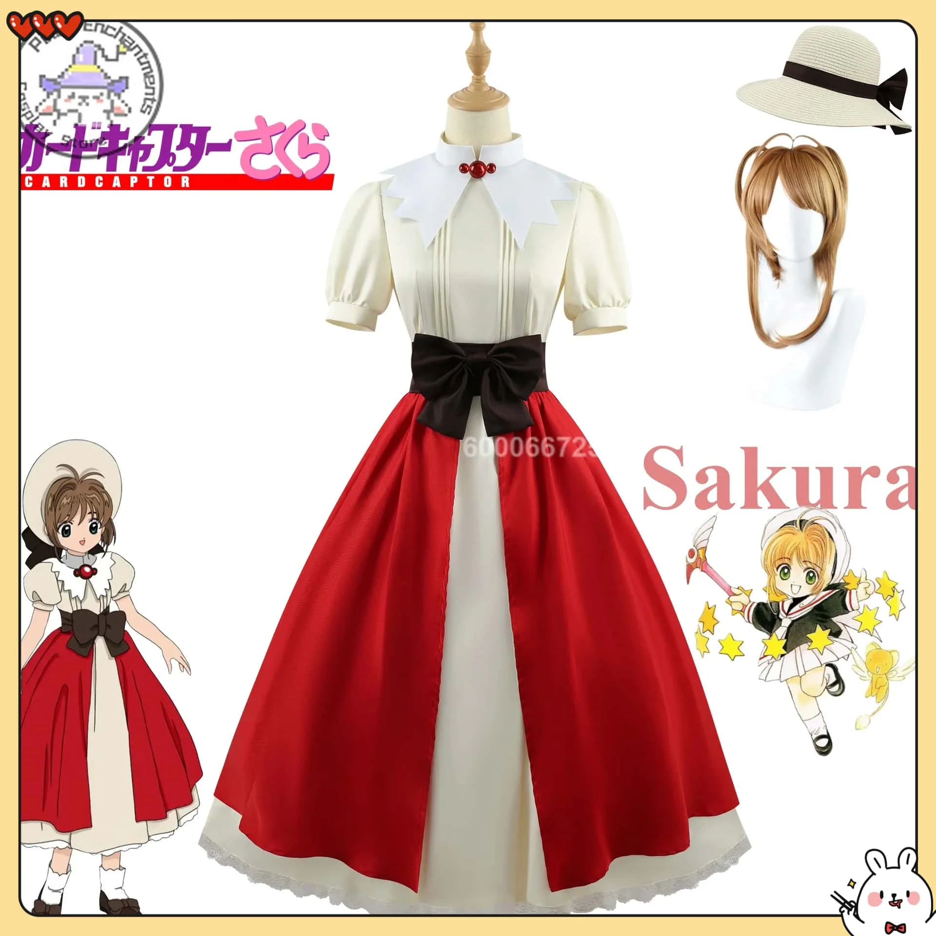 Anime Cardcaptor Sakura Sakura Kinomoto Cosplay Costume Cute Women Lolita Wig Hat Great Grandfather Gift Sakura Role Play Outfit
Anime Cardcaptor Sakura Sakura Kinomoto Cosplay Costume Cute Women Lolita Wig Hat Great Grandfather Gift Sakura Role Play Outfit