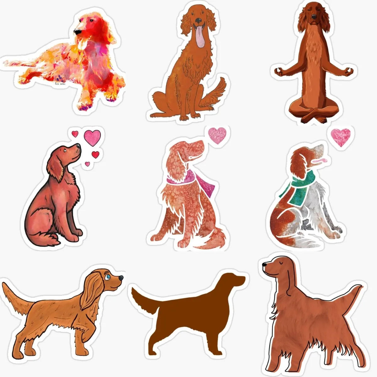Catoon Irish Setter Dog Creative Sticker Accessories Van Bike Wall Laptop Car Window Glass Room Truck Decals Customizable
Catoon Irish Setter Dog Creative Sticker Accessories Van Bike Wall Laptop Car Window Glass Room Truck Decals Customizable