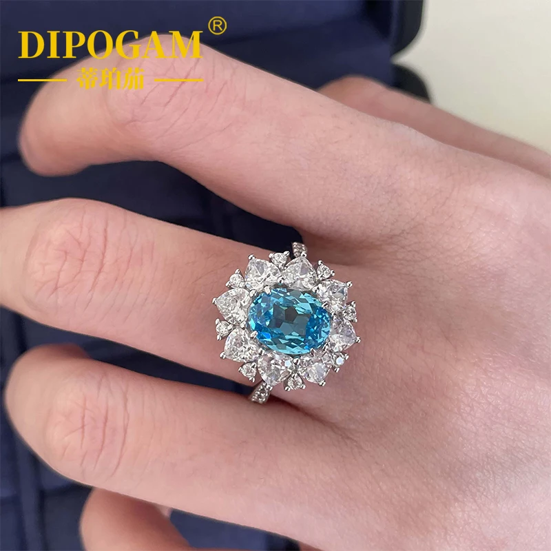Cultivated Gemstone Blue Sapphire S925 Pure Silver Ring for Women with High end Sky Blue Colorful Gemstone and Pigeon Egg Design
Cultivated Gemstone Blue Sapphire S925 Pure Silver Ring for Women with High end Sky Blue Colorful Gemstone and Pigeon Egg Design