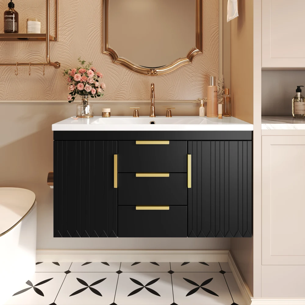 36'' Wall-Mounted Bathroom Vanity with Resin Sink 2 Drawers, Solid Wood (Same as N710S236003B)
36'' Wall-Mounted Bathroom Vanity with Resin Sink 2 Drawers, Solid Wood (Same as N710S236003B)