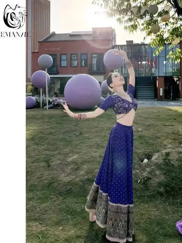 Одежда для танца живота, экзотическое танцевальное платье Синьцзяна, женский индийский танец, темперамент, утягивающий универсальный танцевальный костюм
Одежда для танца живота, экзотическое танцевальное платье Синьцзяна, женский индийский танец, темперамент, утягивающий универсальный танцевальный костюм