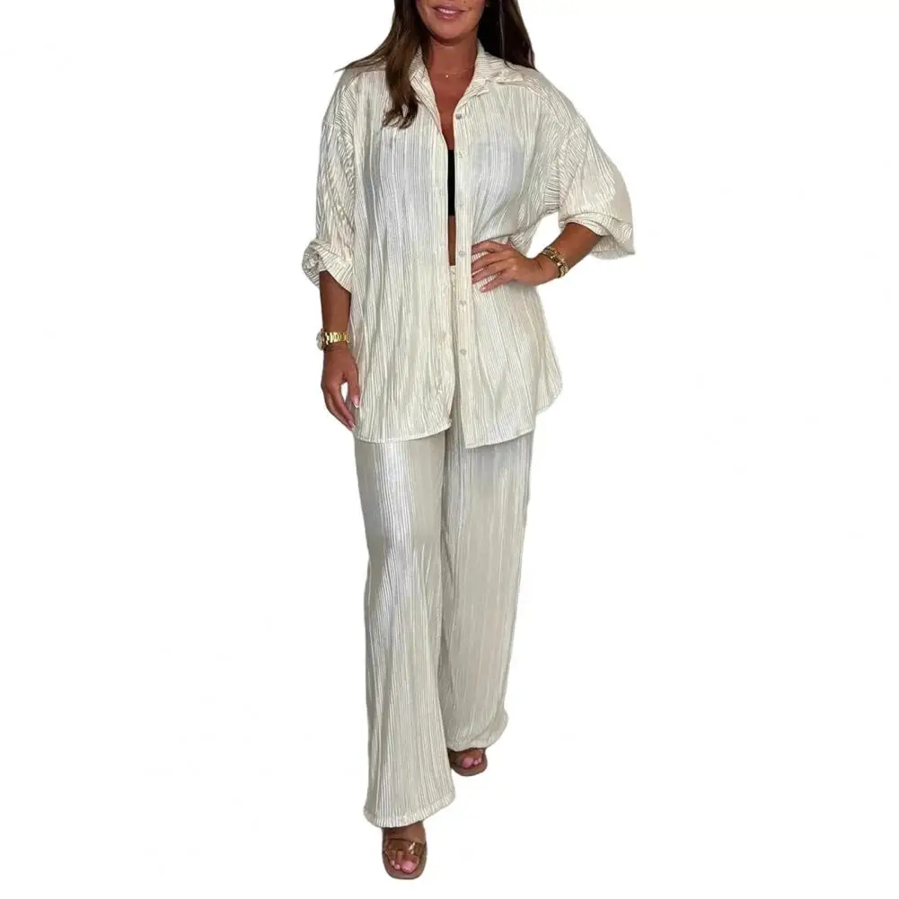 Women Two-piece Set Polyester Spandex Stylish Women's Two-piece Outfit Set with Long Sleeve Button Down for Women for Women's
Women Two-piece Set Polyester Spandex Stylish Women's Two-piece Outfit Set with Long Sleeve Button Down for Women for Women's