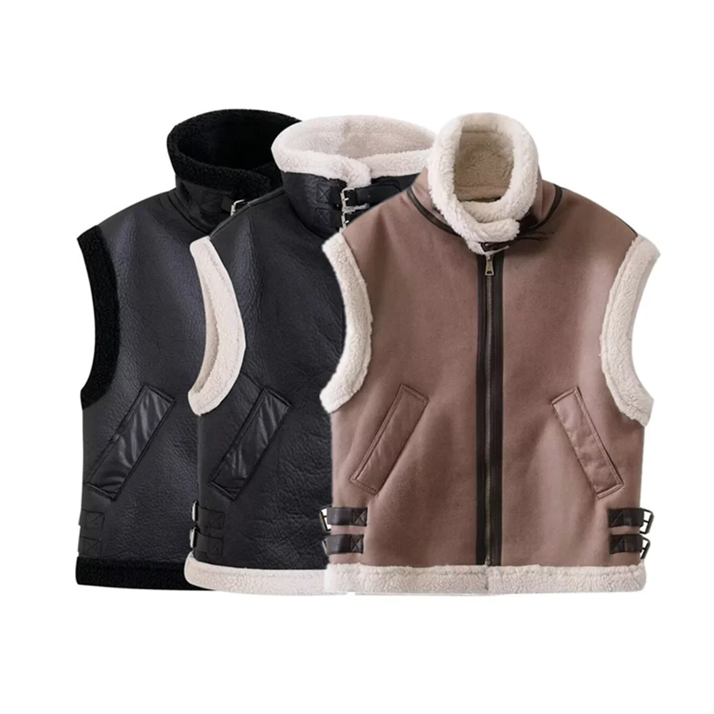 BM&MD&ZA2024 Autumn New Women's Clothing Fur One Piece Collar Sleeveless Spliced Tank Top Coat Thickened Fleece Vest
BM&MD&ZA2024 Autumn New Women's Clothing Fur One Piece Collar Sleeveless Spliced Tank Top Coat Thickened Fleece Vest