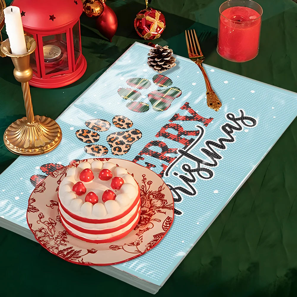 Christmas Diamond Art Place Mats Santa Claus Diamond Crafts Projects Reindeer Round Diamond Painting Table Mats for Home Decor
Christmas Diamond Art Place Mats Santa Claus Diamond Crafts Projects Reindeer Round Diamond Painting Table Mats for Home Decor