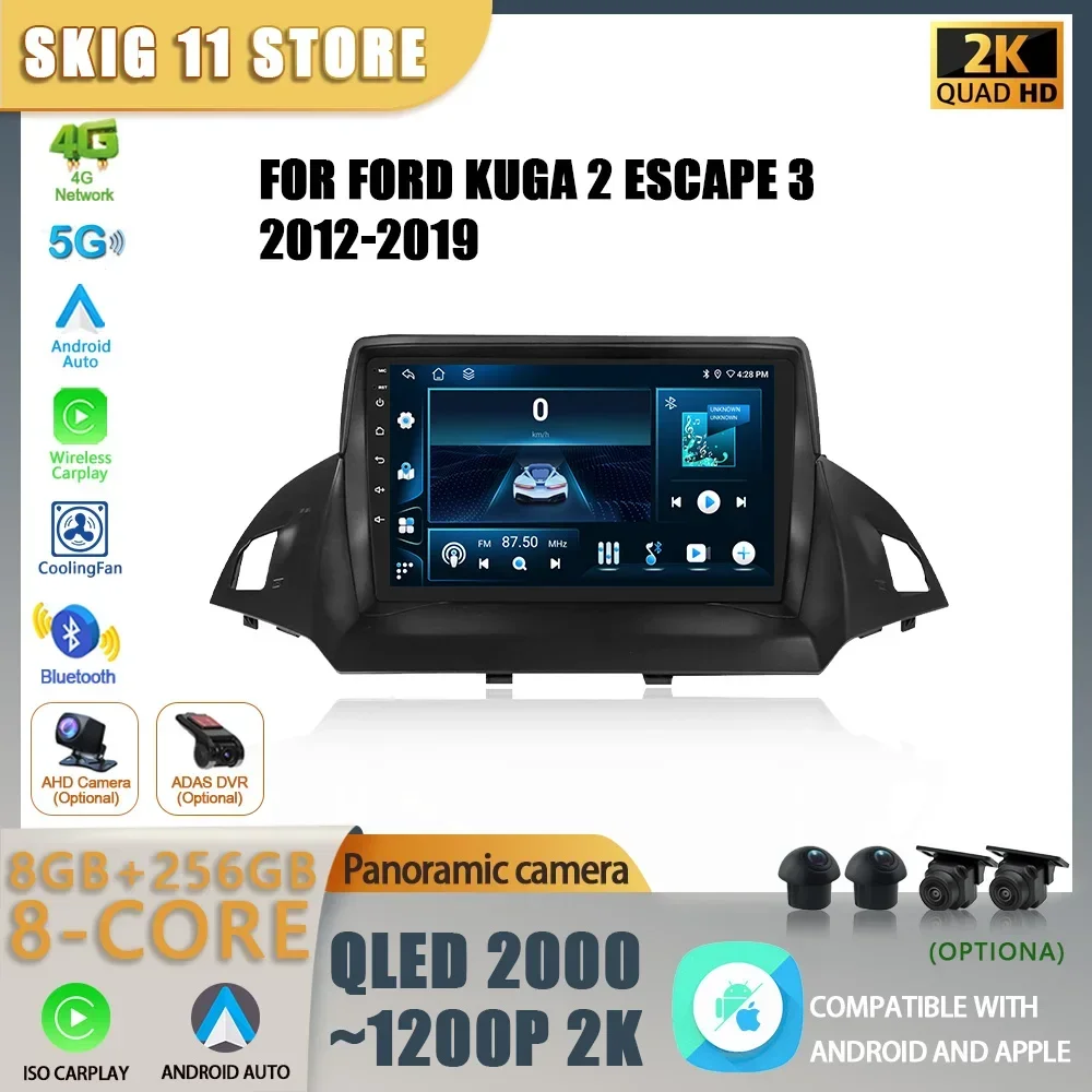 For Ford Kuga 2 Escape 3 2012-2019 Car Radio Wireless Bluetooth Carplay Android 14 Multimedia GPS Navigation Touch Screen Stereo
For Ford Kuga 2 Escape 3 2012-2019 Car Radio Wireless Bluetooth Carplay Android 14 Multimedia GPS Navigation Touch Screen Stereo