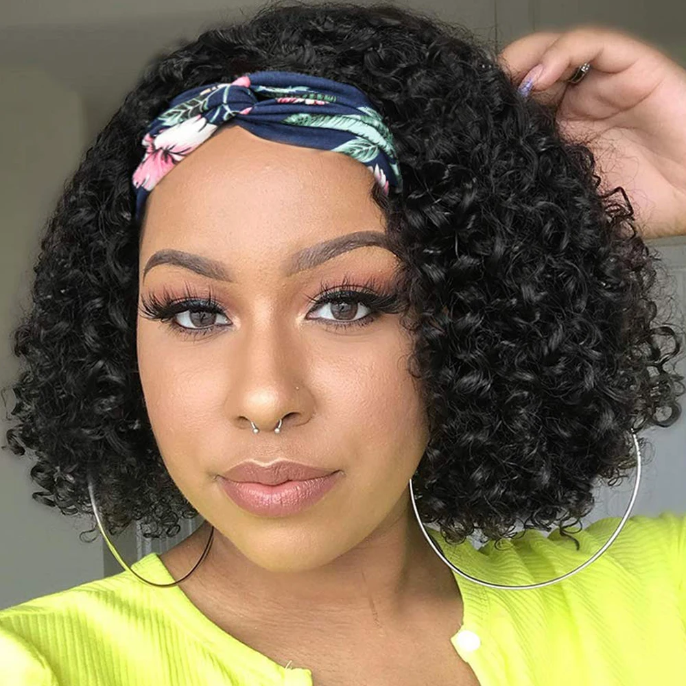 Short Curly Headband Wigs Easy Wear Afro Deep Water Glueless Wigs Synthetic Hair Wig for Black Women perruque bandeau 10 inches
Short Curly Headband Wigs Easy Wear Afro Deep Water Glueless Wigs Synthetic Hair Wig for Black Women perruque bandeau 10 inches