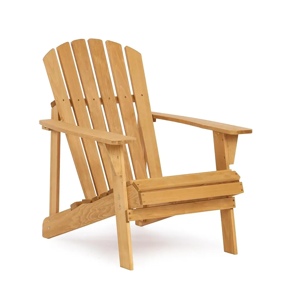Outdoor Wooden Adironda Chair With Pre-Assembled Backrest & Seatboard, Patio Chair For Garden Backyard Lawn De Pool Beach
Outdoor Wooden Adironda Chair With Pre-Assembled Backrest & Seatboard, Patio Chair For Garden Backyard Lawn De Pool Beach