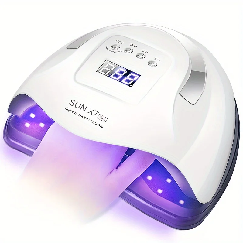114W UV LED Nail Lamp with 57 Beads Professional Nail Gel Polish Dryer Curing Lamp Auto Sensor 4 Timer Setting for Nail Manicure
114W UV LED Nail Lamp with 57 Beads Professional Nail Gel Polish Dryer Curing Lamp Auto Sensor 4 Timer Setting for Nail Manicure