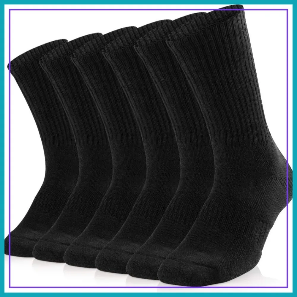 Unisex Cushioned Crew Training Athletic Socks Men & Women with Combed Cotton Moisture Wicking Breathable Performance
Unisex Cushioned Crew Training Athletic Socks Men & Women with Combed Cotton Moisture Wicking Breathable Performance