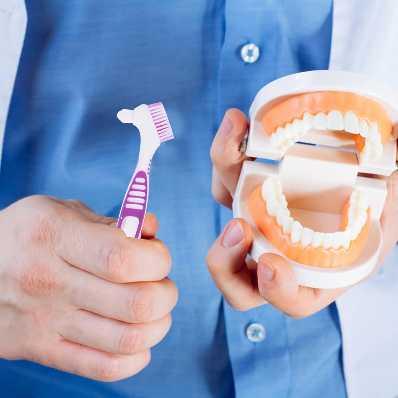 2pcs Cleaning Double Sided Toothbrush Travel Size Denture Care Tool Gum Toothbrush Retainer Brush Portable False Tooth Brush
2pcs Cleaning Double Sided Toothbrush Travel Size Denture Care Tool Gum Toothbrush Retainer Brush Portable False Tooth Brush