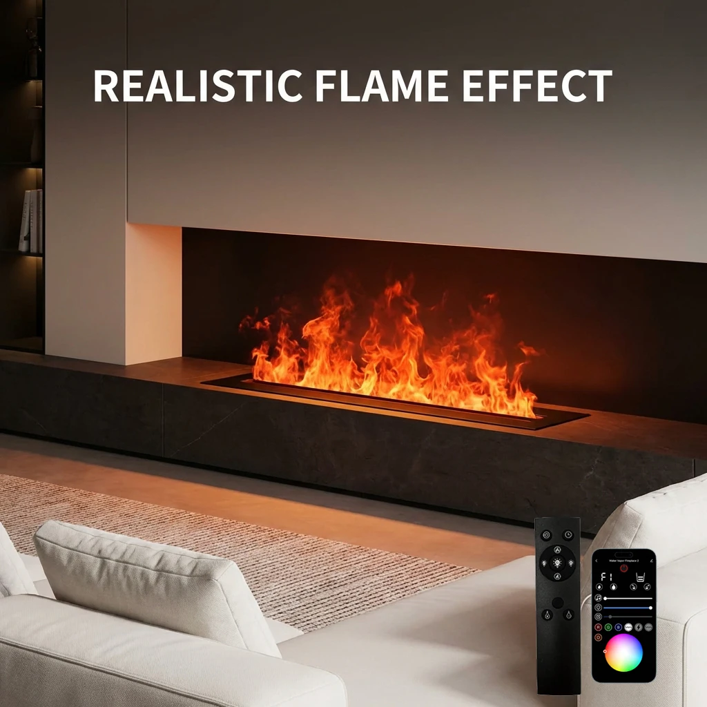 3D steam fireplace interior home decoration colorful flame friendly customizable atomizing smart electric atomizing fireplace
3D steam fireplace interior home decoration colorful flame friendly customizable atomizing smart electric atomizing fireplace