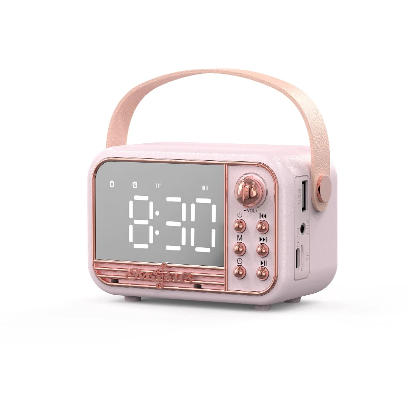 Small stereo wireless bluetooth high sound quality smart alarm clock speaker portable cute charging birthday gift
Small stereo wireless bluetooth high sound quality smart alarm clock speaker portable cute charging birthday gift