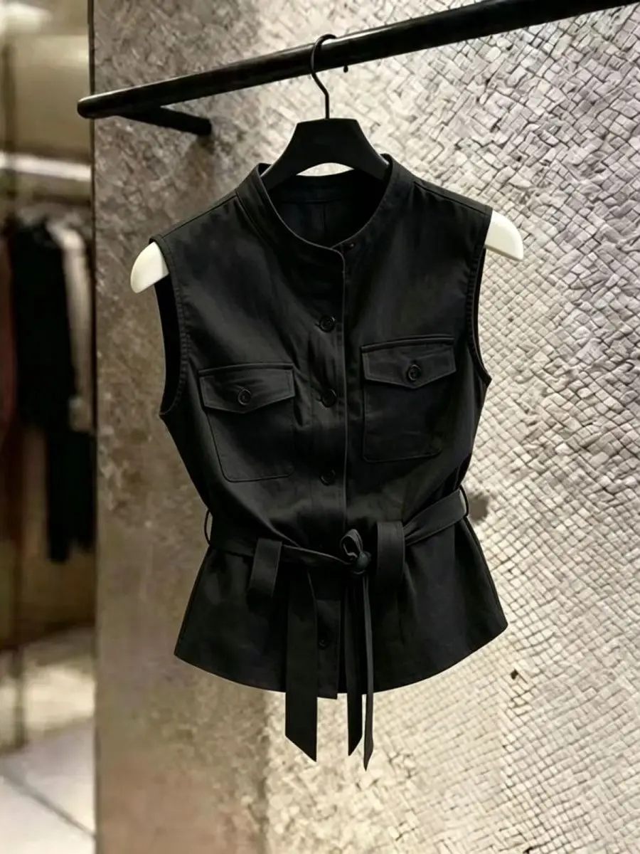 Elegant Belted Sleeveless Vest Women's Design Sensation Age-Defying Top Trendy Summer Fashion Ladies' Outerwear
Elegant Belted Sleeveless Vest Women's Design Sensation Age-Defying Top Trendy Summer Fashion Ladies' Outerwear