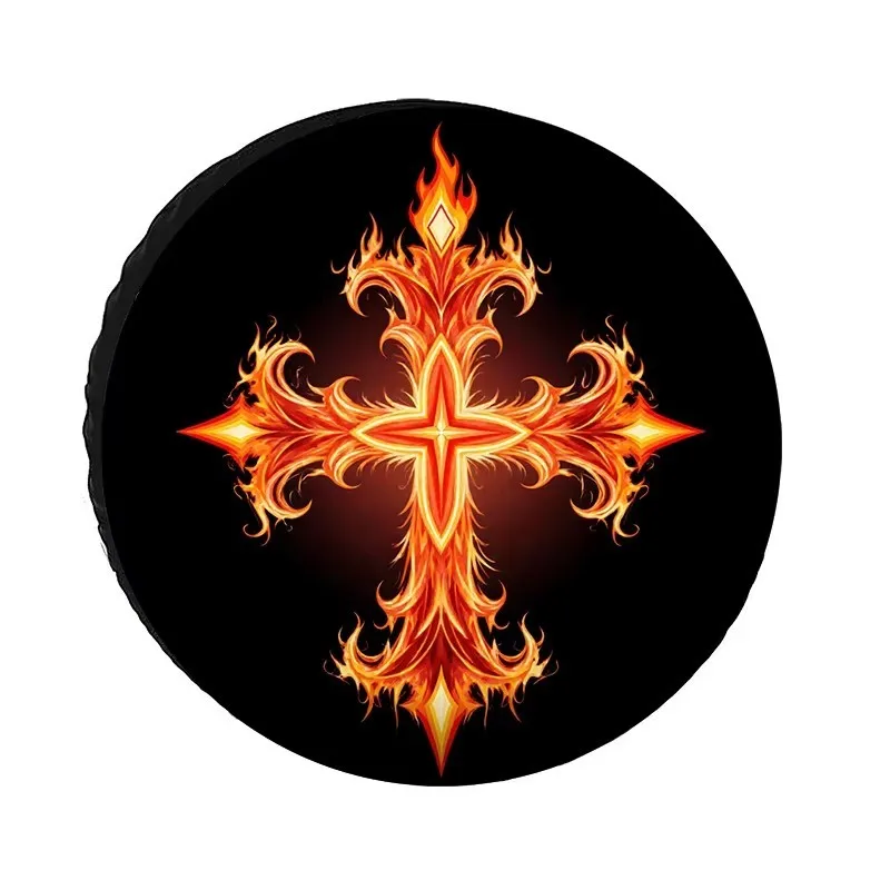 Ornate Flame Cross Spare Tire Cover Polyester Waterproof Sunproof Vehicle Wheel Protection
Ornate Flame Cross Spare Tire Cover Polyester Waterproof Sunproof Vehicle Wheel Protection