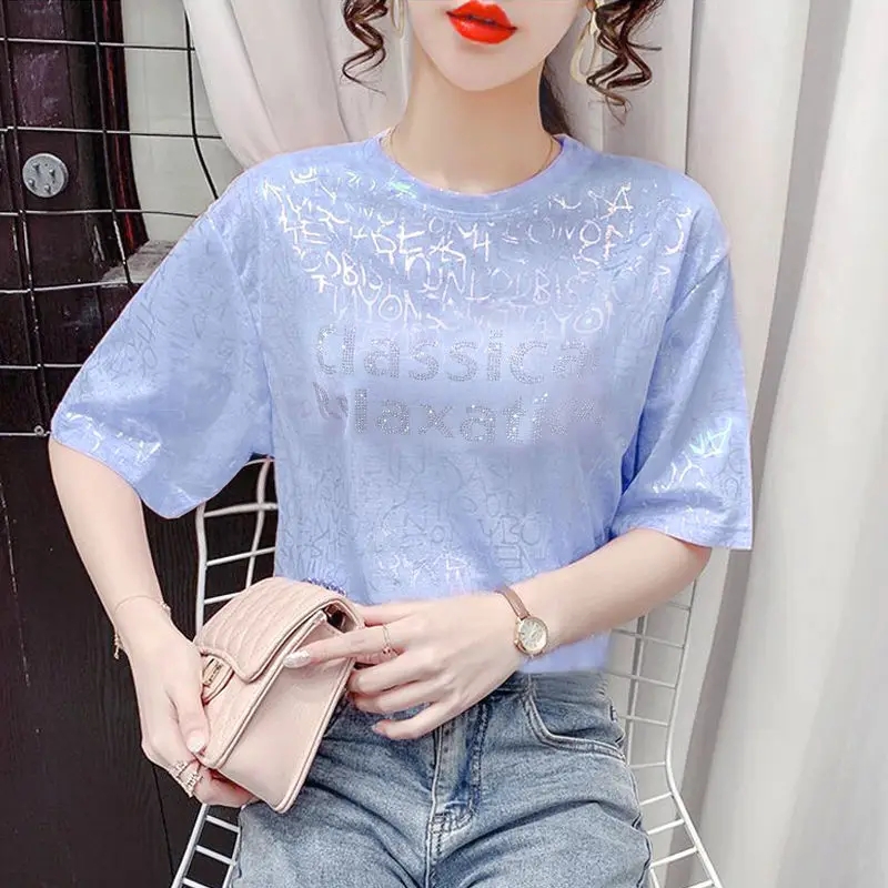 Fashion Printing Youth Tops Tees Summer New Short Sleeve O-neck Letter All-match Loose Thin T Shirts Sweet Casual Women Clothing
Fashion Printing Youth Tops Tees Summer New Short Sleeve O-neck Letter All-match Loose Thin T Shirts Sweet Casual Women Clothing