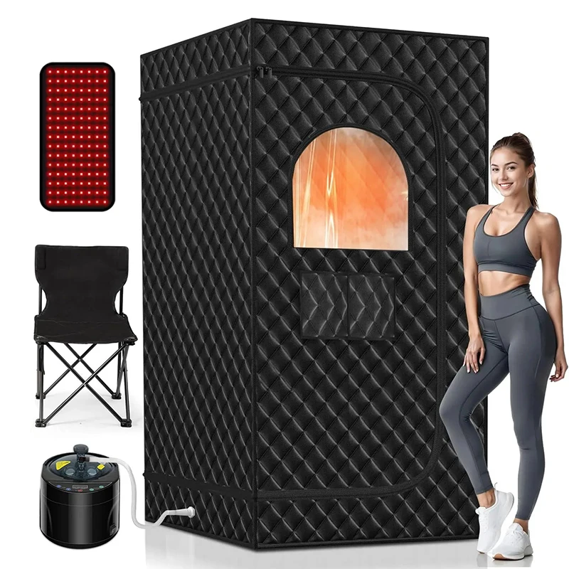 Portable Steam Sauna for Home with 660nm Red Light Therapy Lamp & 4L 1500W Steamer, Remote Control, Sauna Sweat Room
Portable Steam Sauna for Home with 660nm Red Light Therapy Lamp & 4L 1500W Steamer, Remote Control, Sauna Sweat Room